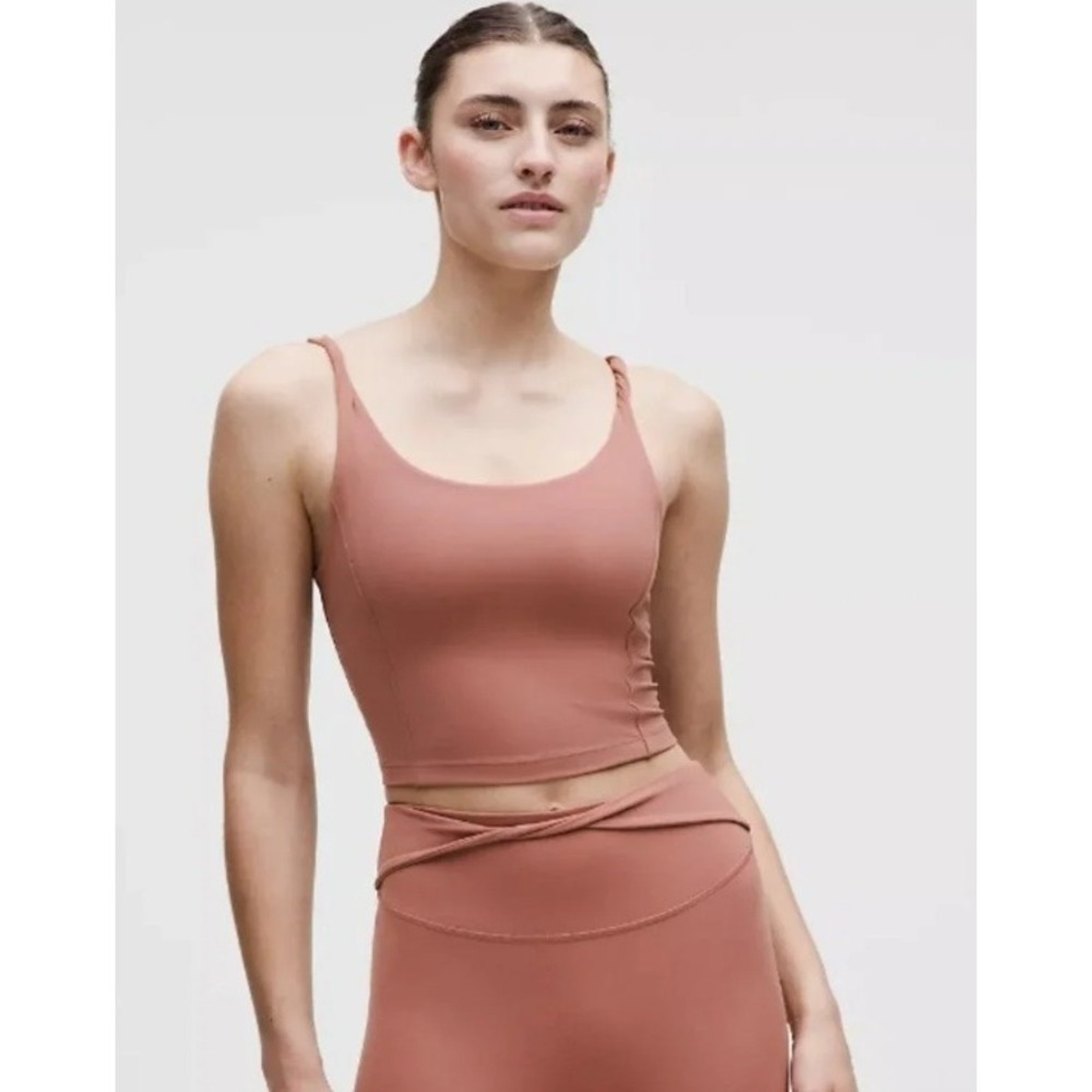 Lululemon Align Twist-Strap Crop Tank Size XL Terracotta NEW Nulu Keyhole Back